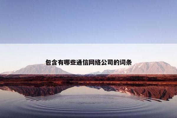 包含有哪些通信网络公司的词条