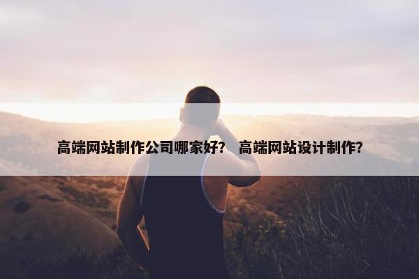 高端网站制作公司哪家好？ 高端网站设计制作？