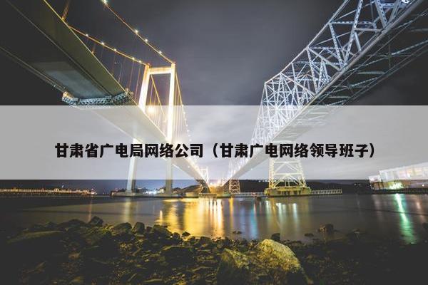 甘肃省广电局网络公司（甘肃广电网络领导班子）
