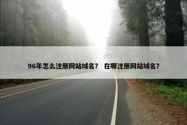 96年怎么注册网站域名？ 在哪注册网站域名？