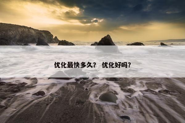 优化最快多久？ 优化好吗？