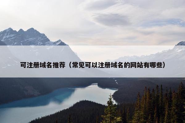 可注册域名推荐（常见可以注册域名的网站有哪些）