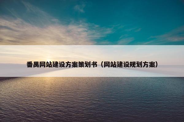 番禺网站建设方案策划书（网站建设规划方案）
