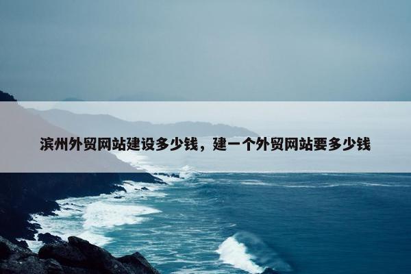 滨州外贸网站建设多少钱，建一个外贸网站要多少钱