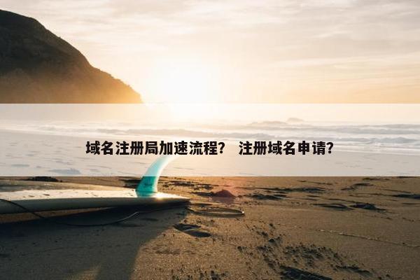 域名注册局加速流程？ 注册域名申请？