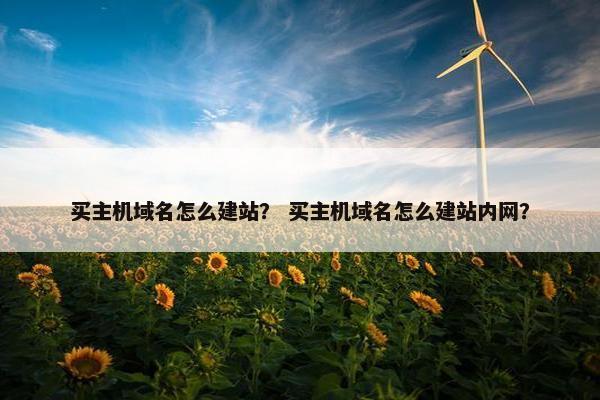 买主机域名怎么建站？ 买主机域名怎么建站内网？