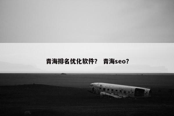 青海排名优化软件？ 青海seo？