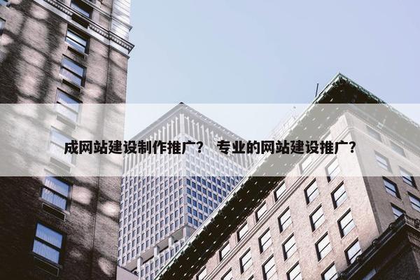 成网站建设制作推广？ 专业的网站建设推广？
