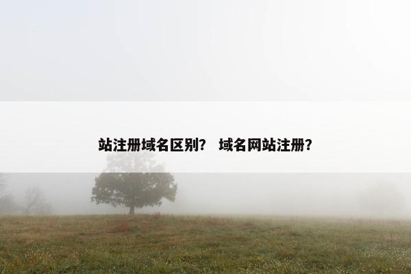站注册域名区别？ 域名网站注册？