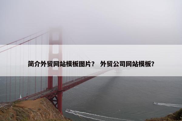 简介外贸网站模板图片？ 外贸公司网站模板？