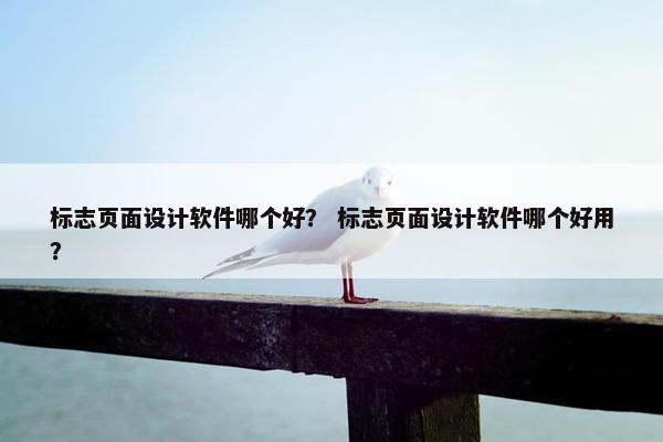 标志页面设计软件哪个好？ 标志页面设计软件哪个好用？