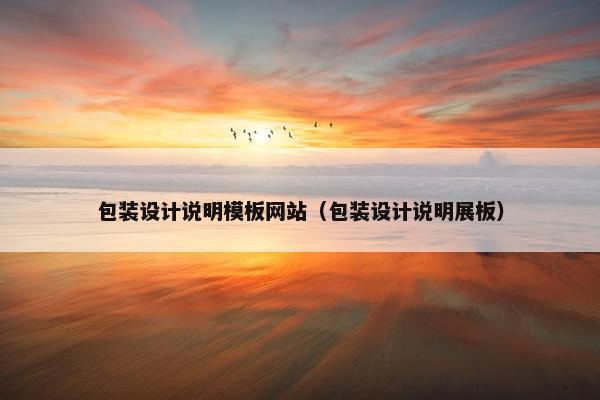 包装设计说明模板网站（包装设计说明展板）