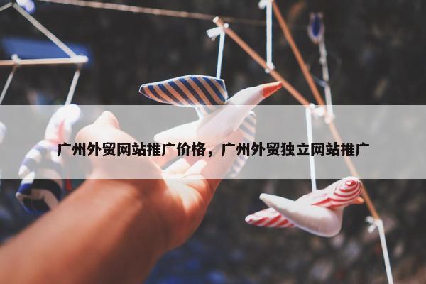 广州外贸网站推广价格，广州外贸独立网站推广