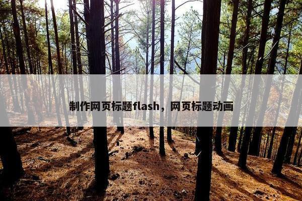 制作网页标题flash，网页标题动画