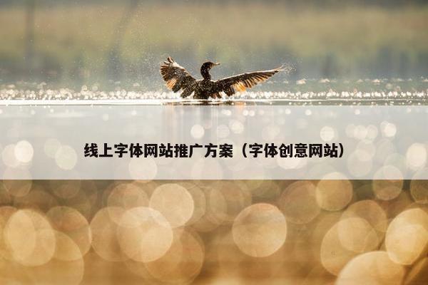 线上字体网站推广方案（字体创意网站）