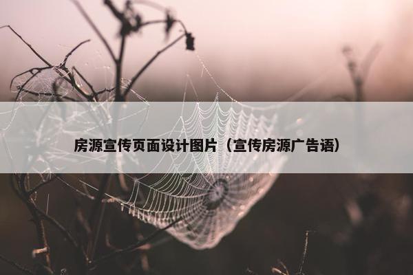 房源宣传页面设计图片（宣传房源广告语）