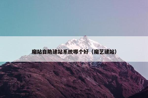 魔站自助建站系统哪个好（魔艺建站）