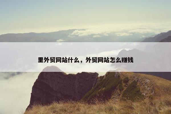 里外贸网站什么，外贸网站怎么赚钱