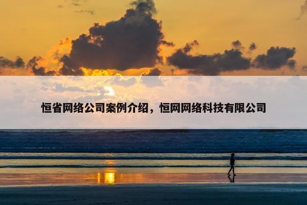 恒省网络公司案例介绍，恒网网络科技有限公司