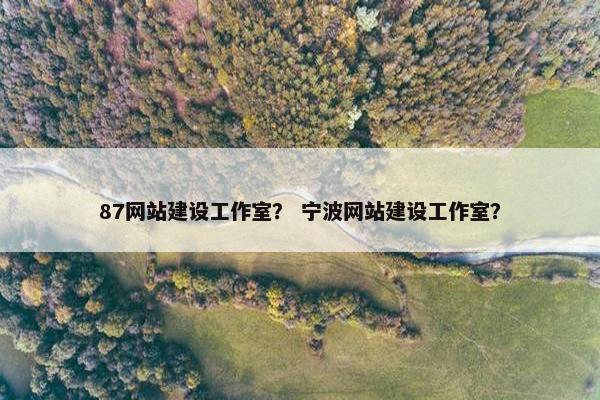 87网站建设工作室？ 宁波网站建设工作室？
