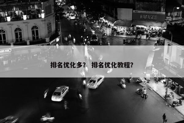 排名优化多？ 排名优化教程？