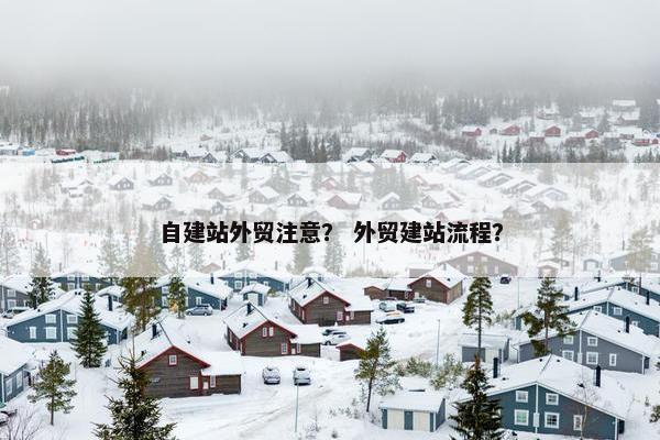 自建站外贸注意？ 外贸建站流程？