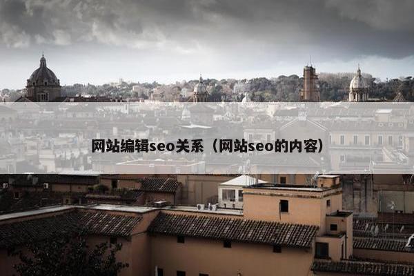 网站编辑seo关系（网站seo的内容）