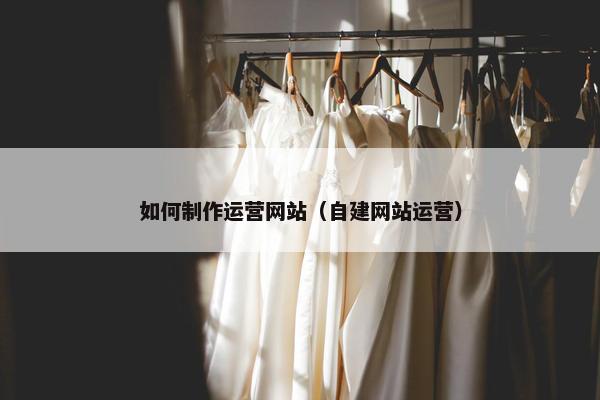 如何制作运营网站（自建网站运营）
