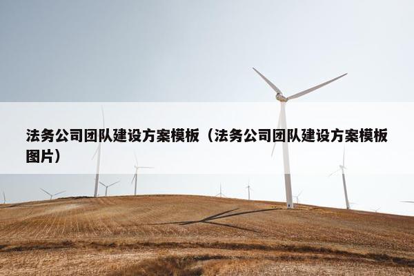 法务公司团队建设方案模板（法务公司团队建设方案模板图片）