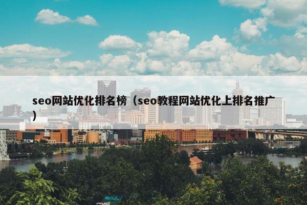 seo网站优化排名榜（seo教程网站优化上排名推广）