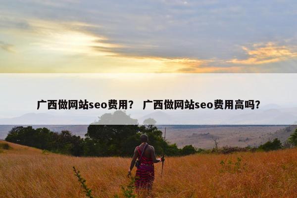 广西做网站seo费用？ 广西做网站seo费用高吗？