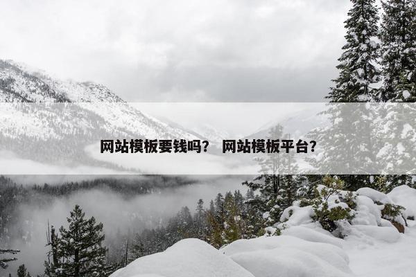 网站模板要钱吗？ 网站模板平台？