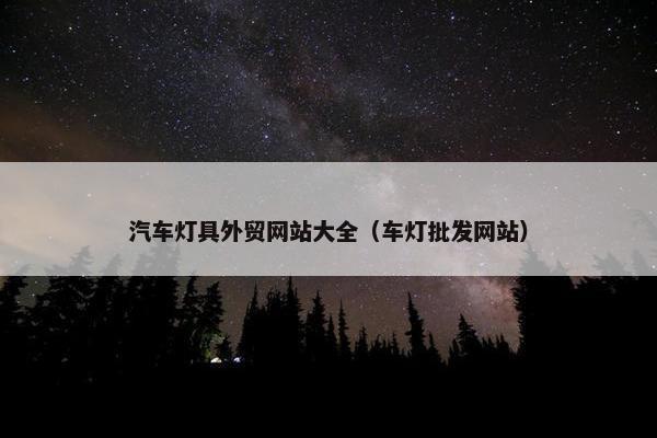 汽车灯具外贸网站大全（车灯批发网站）