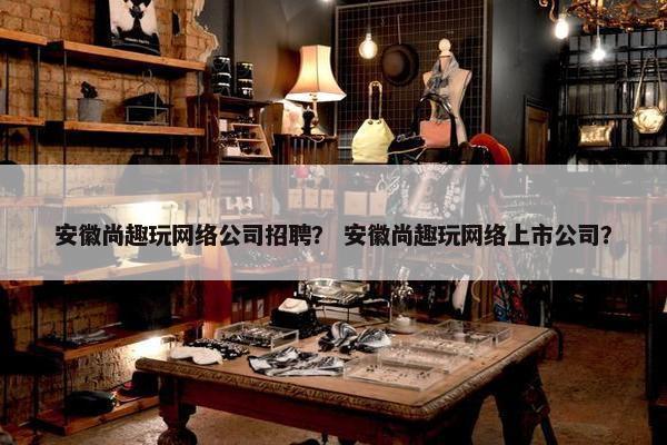 安徽尚趣玩网络公司招聘？ 安徽尚趣玩网络上市公司？