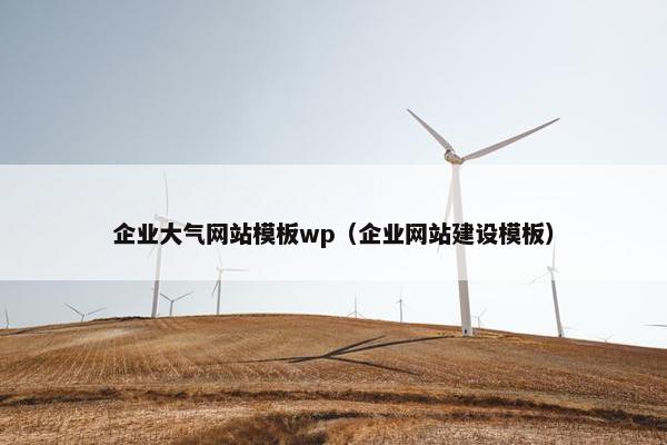 企业大气网站模板wp（企业网站建设模板）