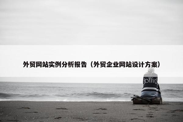 外贸网站实例分析报告（外贸企业网站设计方案）