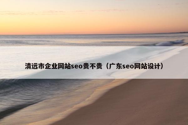 清远市企业网站seo贵不贵（广东seo网站设计）