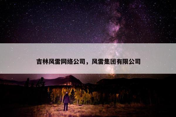 吉林风雷网络公司，风雷集团有限公司