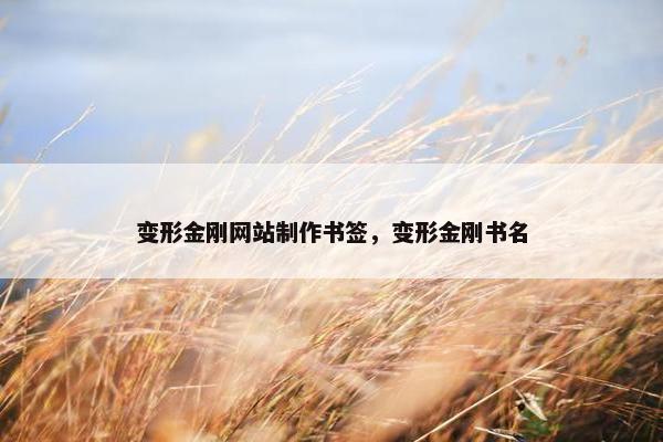 变形金刚网站制作书签，变形金刚书名