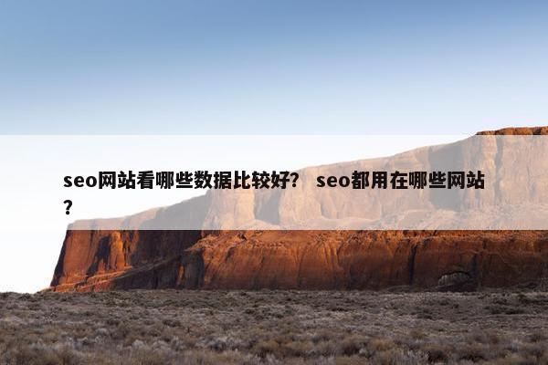 seo网站看哪些数据比较好？ seo都用在哪些网站？