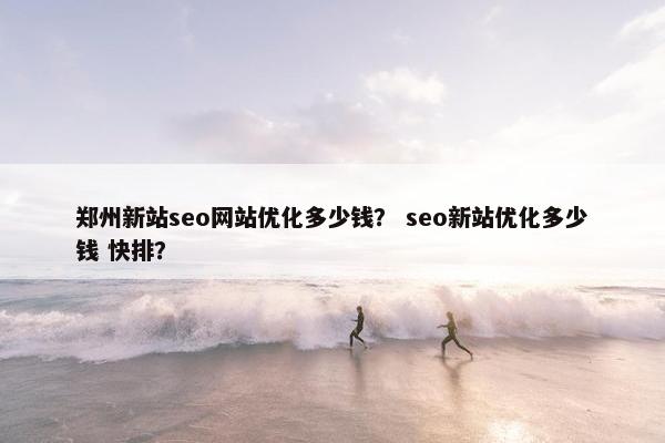 郑州新站seo网站优化多少钱？ seo新站优化多少钱 快排？