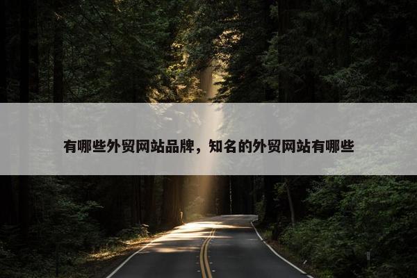 有哪些外贸网站品牌，知名的外贸网站有哪些