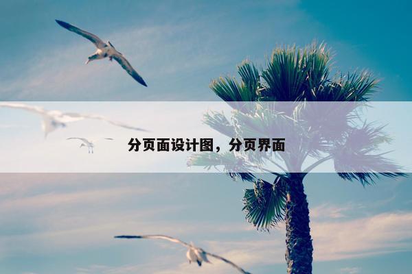 分页面设计图，分页界面