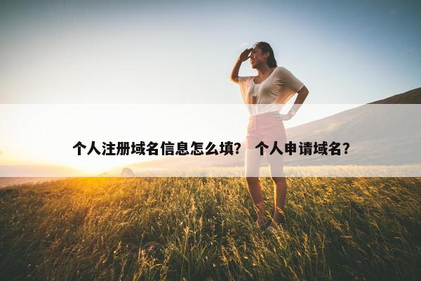 个人注册域名信息怎么填？ 个人申请域名？