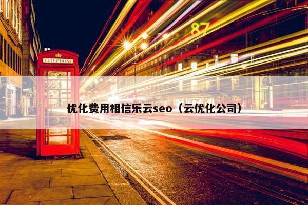 优化费用相信乐云seo（云优化公司）