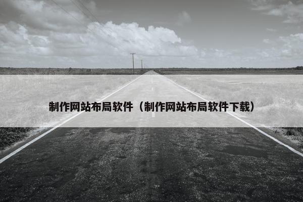 制作网站布局软件（制作网站布局软件下载）