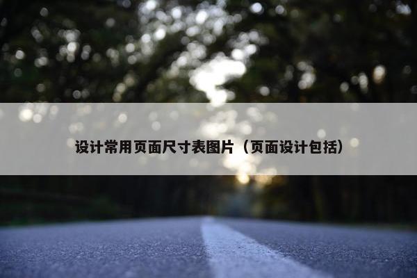 设计常用页面尺寸表图片（页面设计包括）