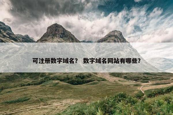 可注册数字域名？ 数字域名网站有哪些？
