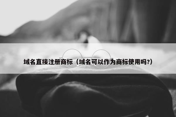 域名直接注册商标（域名可以作为商标使用吗?）