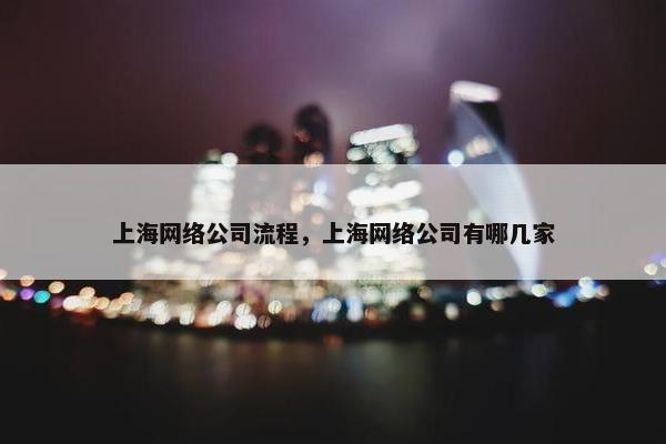 上海网络公司流程，上海网络公司有哪几家